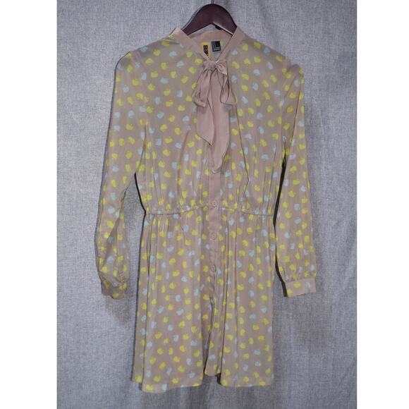 Hello Kitty Forever Polka Dot Long Sleeve Bow Back Dress - Picture 1 of 3